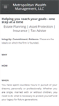 Mobile Screenshot of metropolitanwealthllc.com